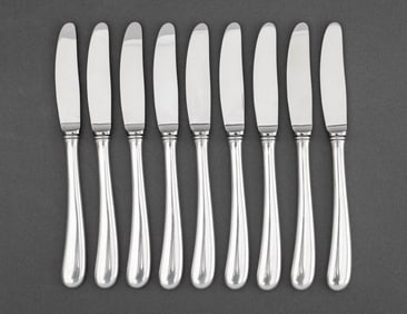 Georg Jensen Sterling Silver Dinner Knives, 9
