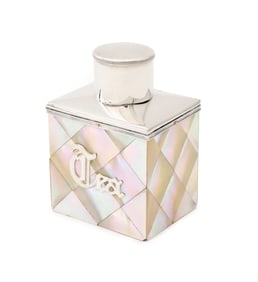 Victorian Silver Mounted Mother-of-Pearl Tea Caddy