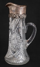 Gorham Sterling Silver Mounted Cut Glass Pitcher