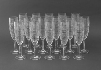 Ralph Lauren "Glen Plaid" Champagne Flutes, 16