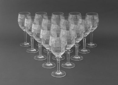 Ralph Lauren "Glen Plaid" Crystal Wine Glasses, 15