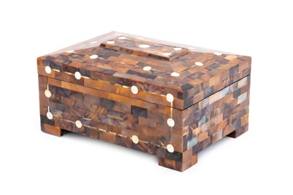 R&Y Augousti Style Tessellated Horn & Bone Box