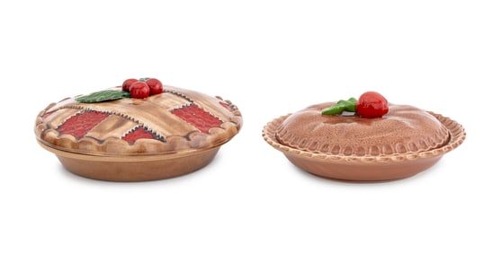 Portuguese Ceramic Covered Pie Dishes, 2