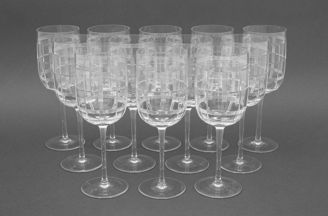 Ralph Lauren "Foster" Crystal Water Goblets, 12 (1 of 9)