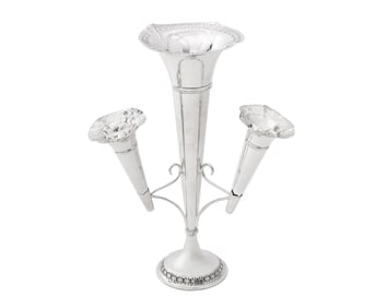 S.J. Levi & Co. Silver Plate Four Trumpet Epergne