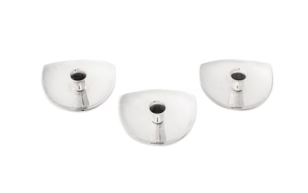 Carl F. Christiansen Silver Plate Candlesticks, 3