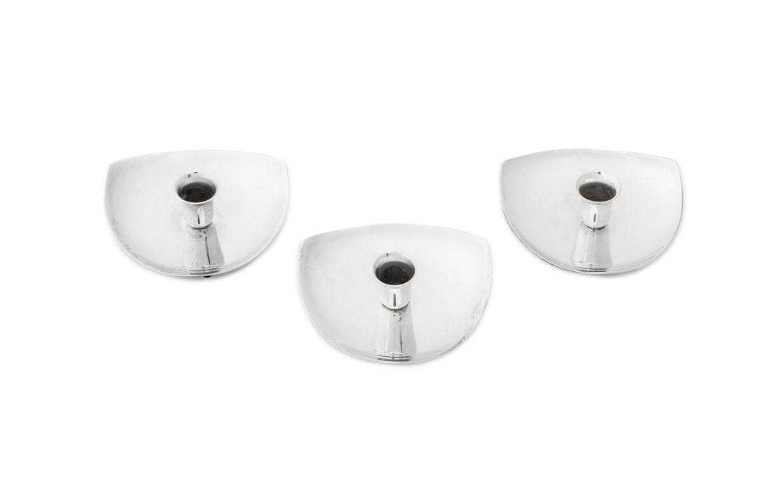 Carl F. Christiansen Silver Plate Candlesticks, 3 (1 of 8)