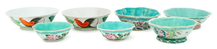 Chinese Famille Rose Porcelain Bowls, 7
