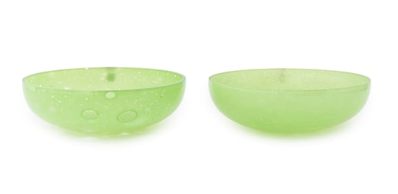 Barbini Murano "Moon Crater" Glass Bowls, Pair