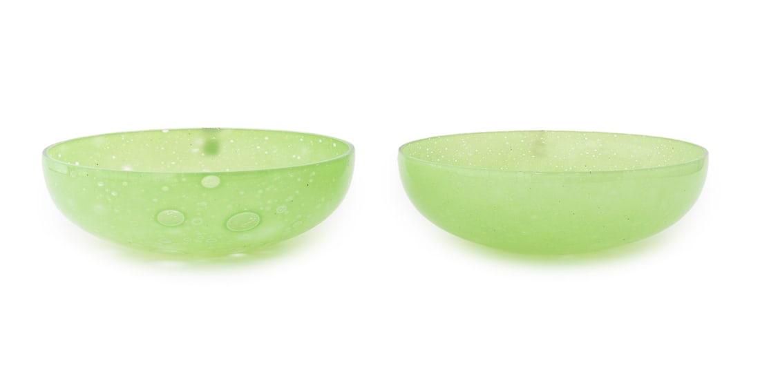 Barbini Murano "Moon Crater" Glass Bowls, Pair (1 of 11)