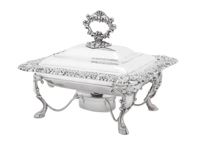 Victorian Silver Plate Covered Warming Dish