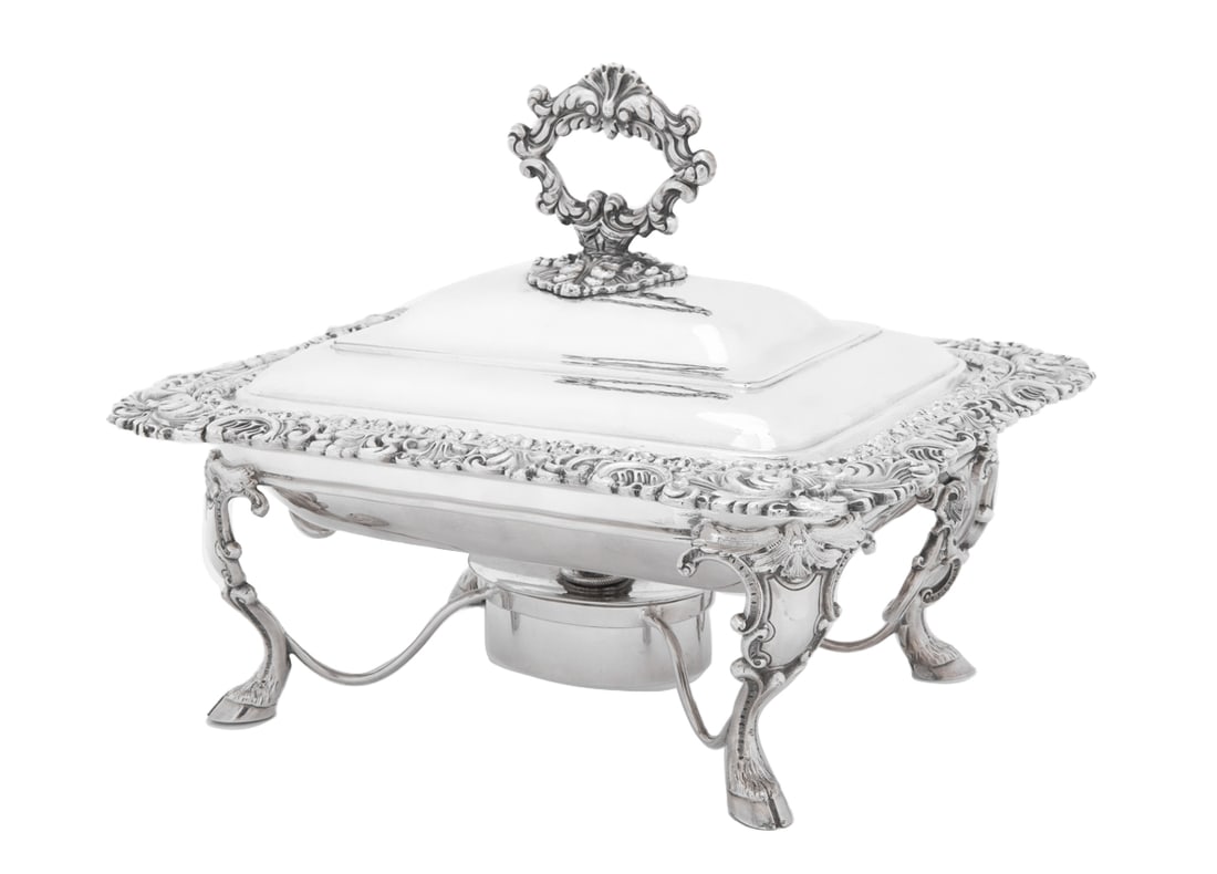 Victorian Silver Plate Covered Warming Dish (1 of 12)