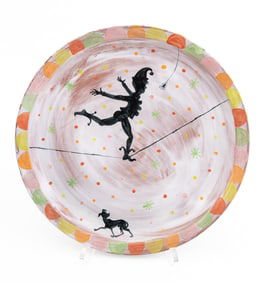 Polly Burnell Art Pottery Plate, 1998