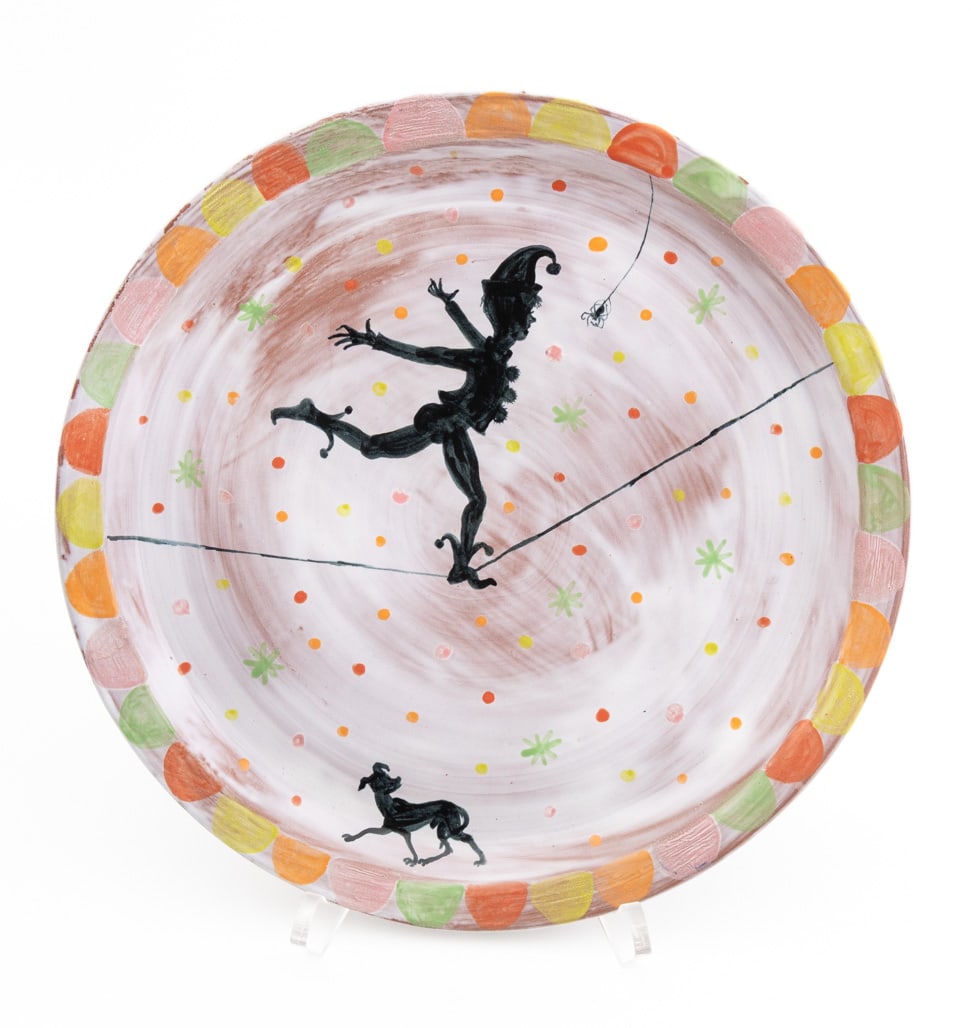 Polly Burnell Art Pottery Plate, 1998 (1 of 6)