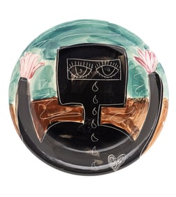 Pamela Irving Art Pottery Plate, 1995