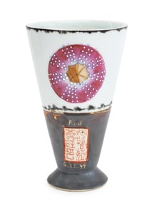 Fabienne Jouvin Paris Porcelain Vase, 1999