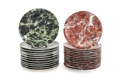 Modern Marbled Pattern Porcelain Plates, 26