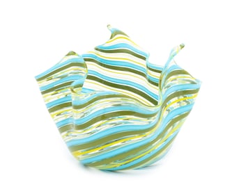 Venini Attr. Murano Art Glass Handkerchief Vase