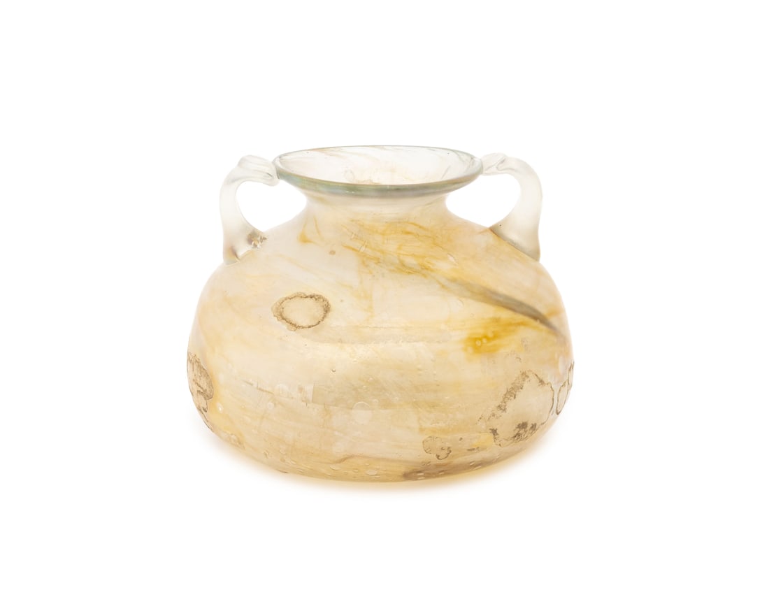 Murano Ancient Roman Glass Style 2-Handle Vase (1 of 8)