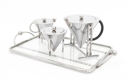 Punto Bacola for Montagnani Steel Tea Service, 4