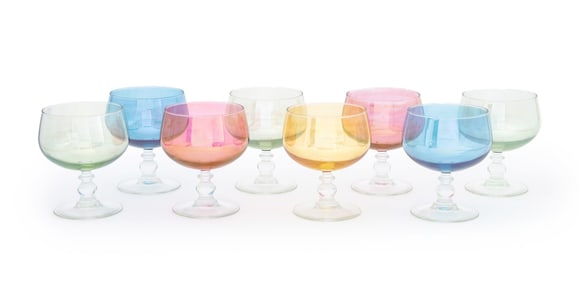 Luminare Iridescent Glass Stemware, 8 Pcs.