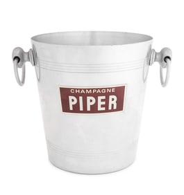 French Piper Champagne Aluminum Ice Bucket