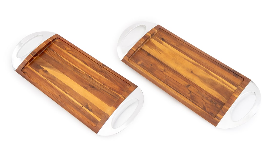 Will Oltman x Nambe "MT0107" Serving Trays, Pair (1 of 8)