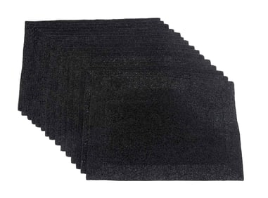 Kim Seybert Black Glass Beaded Placemats, 15