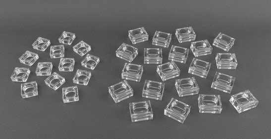 Modern Acrylic Bud Vase Napkin Rings, 33