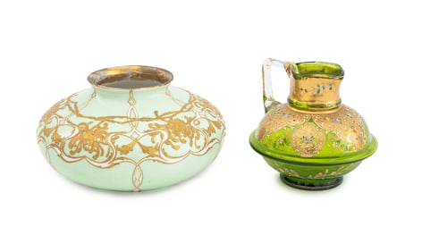 Austrian Gilt Enameled Vessels, 2