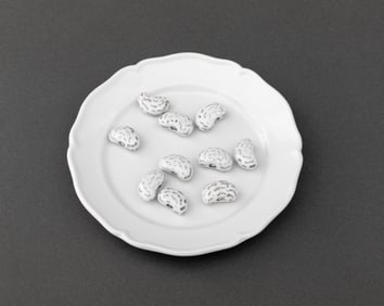 Este Ceramiche Trompe L'Oeil Beans Pottery Plate