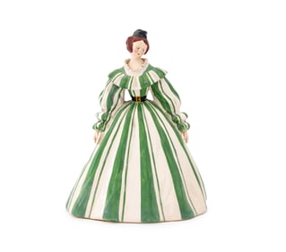 Masse Freres Glazed Ceramic Figural Table Bell