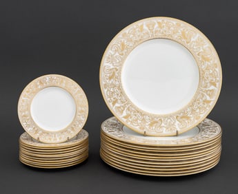 Wedgwood "Florentine Gold" Dinner Service for 12
