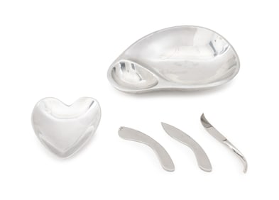 Nambe Stainless Steel Tableware, 5 Pcs.