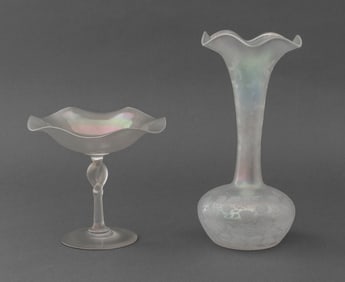 Carder Steuben Verre de Soie Glass Articles, 2