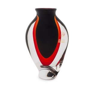 Michele Onesto Sommerso Murano Glass Vase