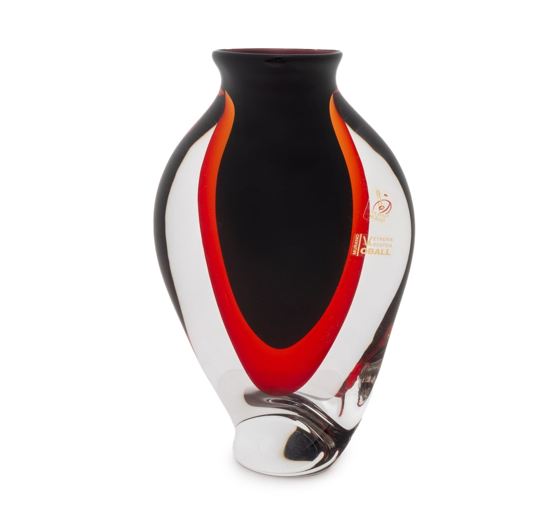 Michele Onesto Sommerso Murano Glass Vase (1 of 9)