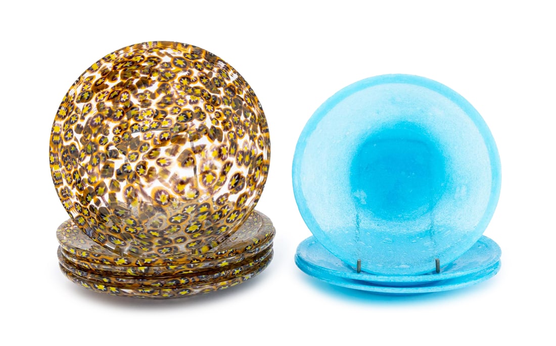 Murano Millefiori and Turquoise Glass Dishes, 8 (1 of 12)