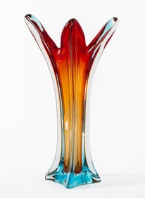 Murano Art Glass Sommerso Vase