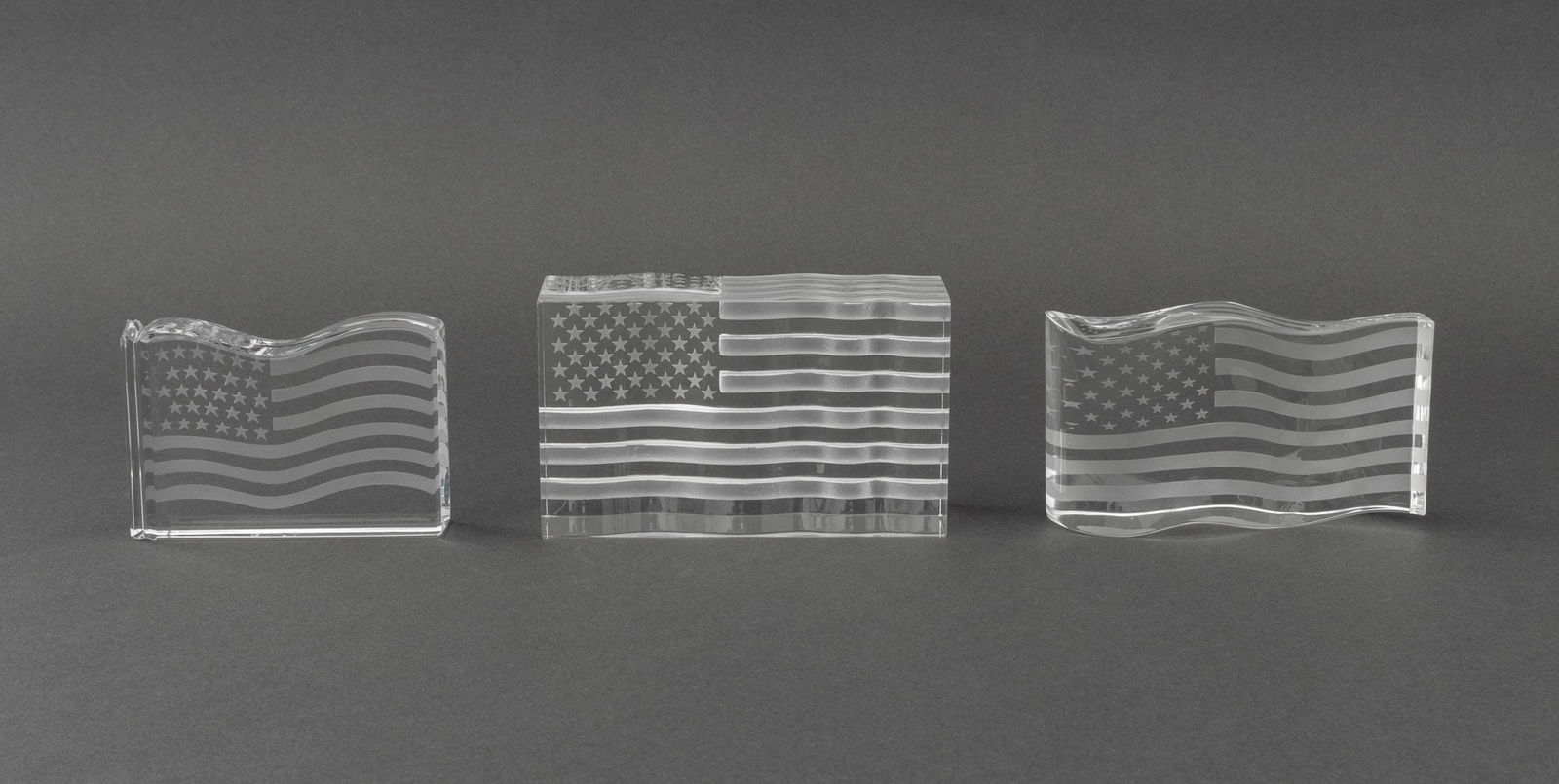Steuben, Etc. American Flag Glass Ornaments, 3 (1 of 9)
