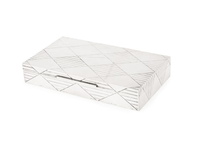 Art Deco Style Silver Plate Covered Table Box