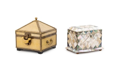 Mother-of-Pearl & Shagreen Covered Boxes, 2