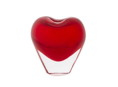 Salviati Murano Glass Heart Form Bud Vase