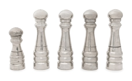 Tre Spade Pewter Salt and Pepper Mills, 5