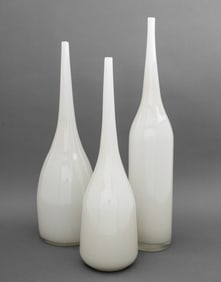 Jamie Young Co. Gray Glass Bottle Vases, 3