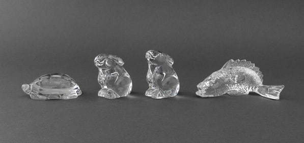 Baccarat Crystal Animalier Paperweights, 4