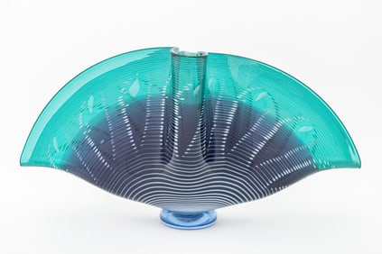 Scott Curry Art Glass Centerpiece, 1990