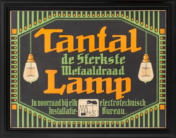 Tantal Lamp Lithographic Poster, ca. 1890
