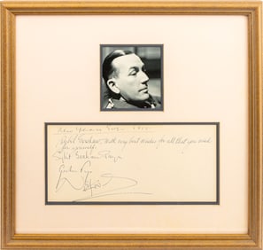 Noel Coward Autograph, New Year's Eve 1955