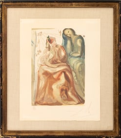 Salvador Dali "Purgatory Canto 32" Woodcut